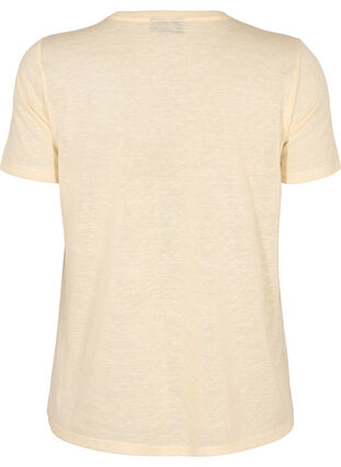T-shirt avec rivets et col rond, Buttercream, Packshot image number 1