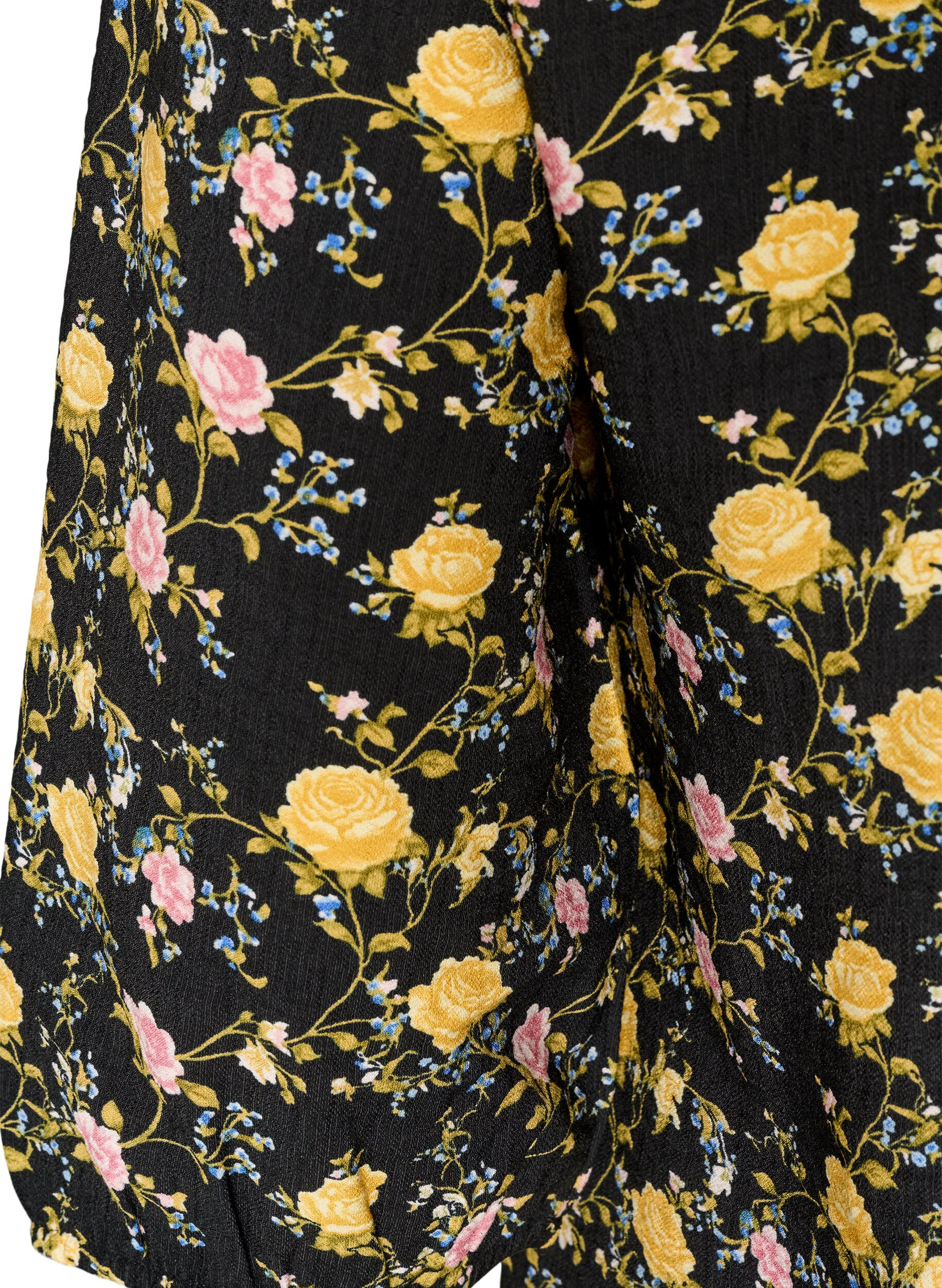 ZizziBlouse imprim&eacute;e en viscose avec manches 3/4, Noir, Packshot image number 3