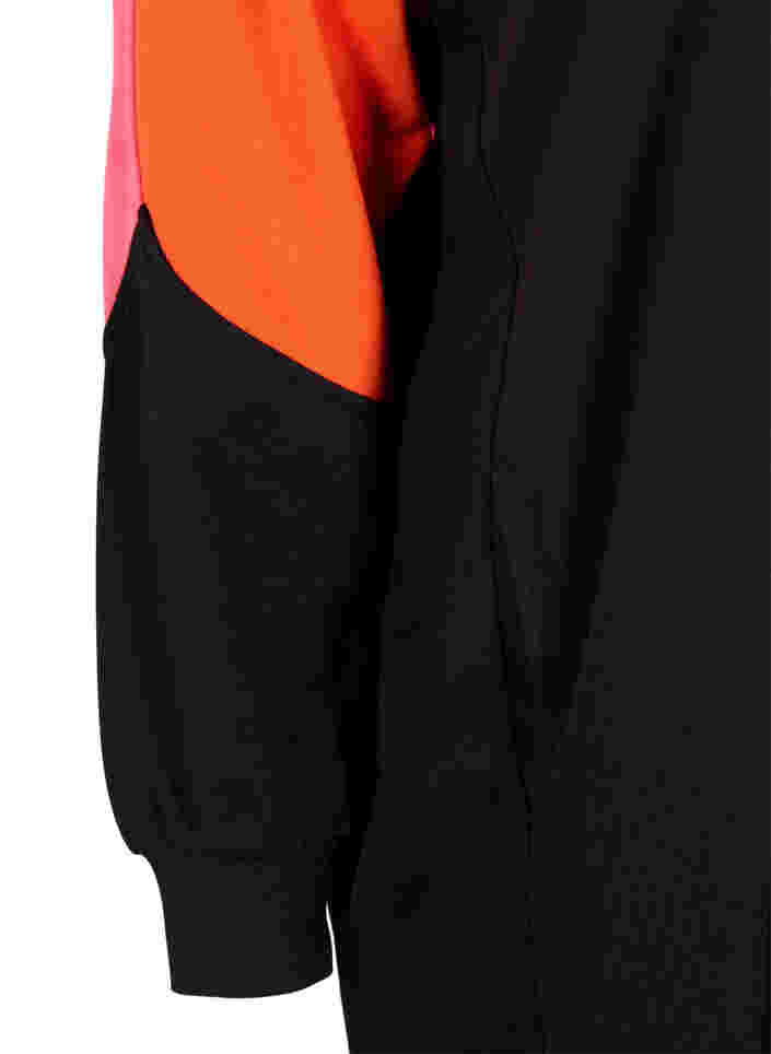 Sweat-shirt coloré avec poches, Black, Packshot image number 3