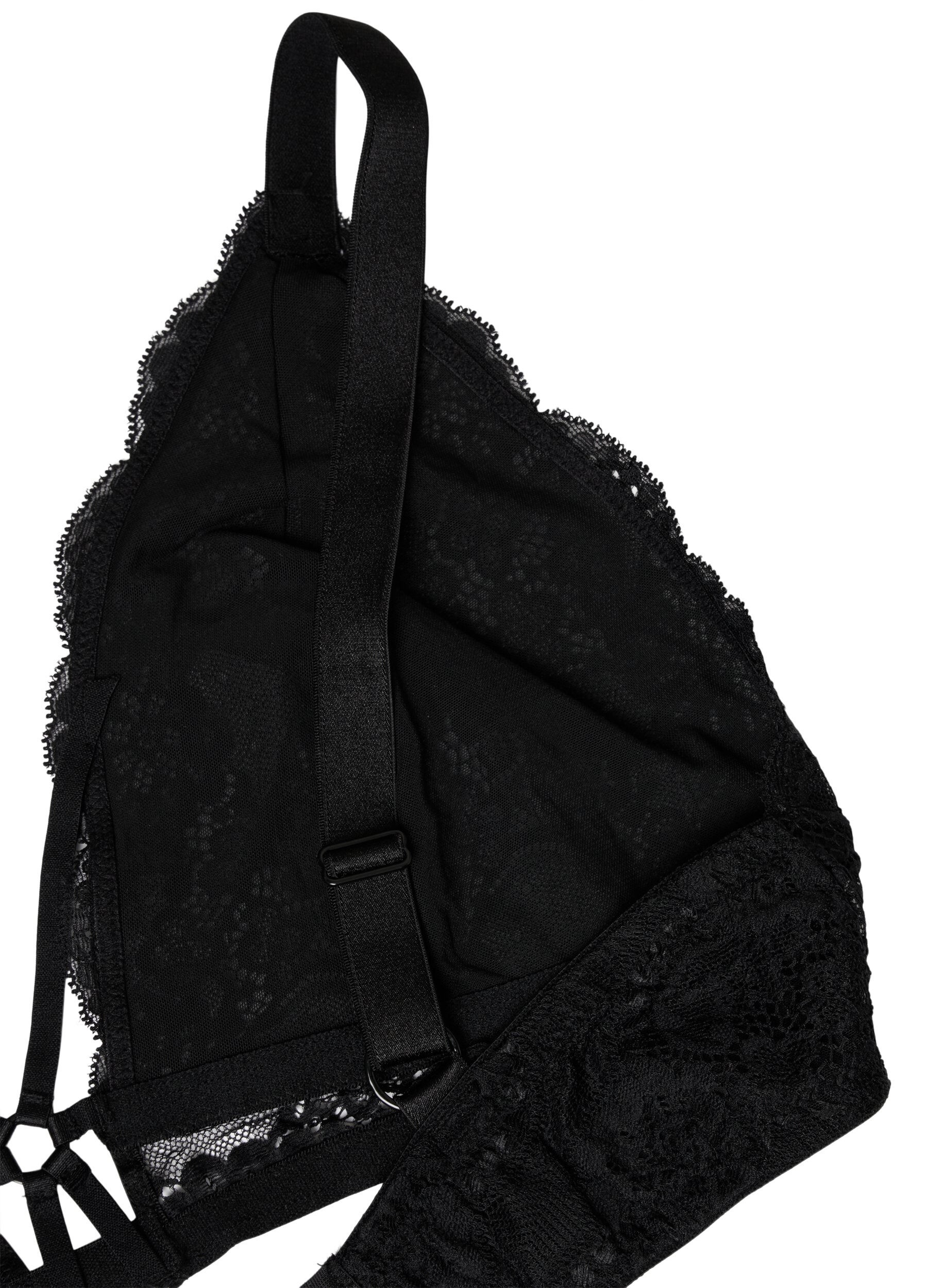 Zizzi Soutien-gorge en dentelle, Black, Packshot image number 3