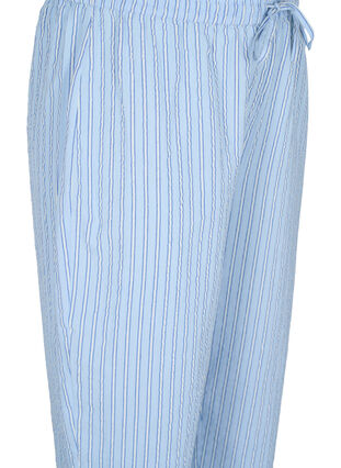Pantalon de pyjama ample en coton à rayures, Chambray Blue Stripe, Packshot image number 2