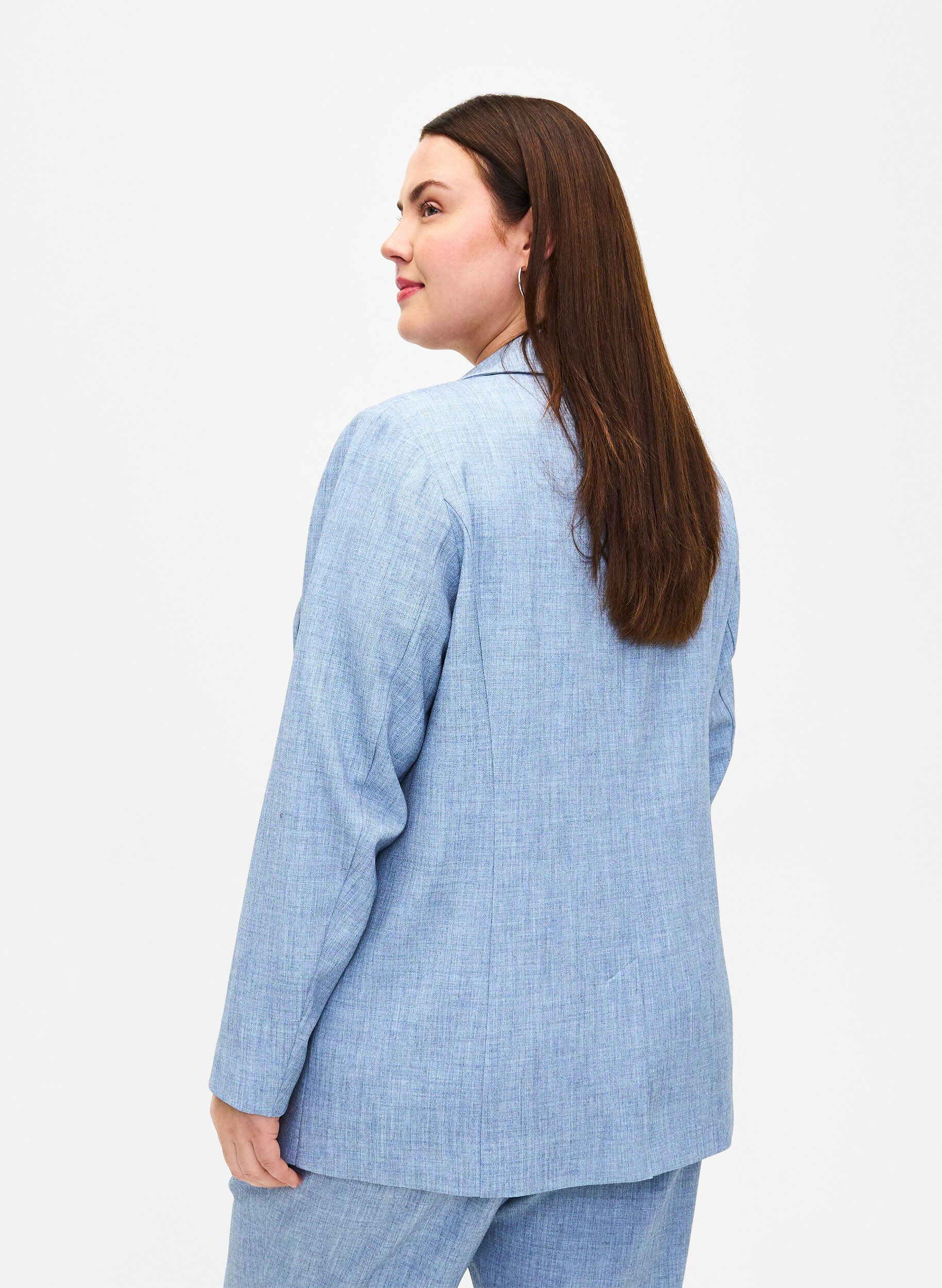 ZizziGem&ecirc;leerde blazer met knoopsluiting, Infinity , Model image number 1