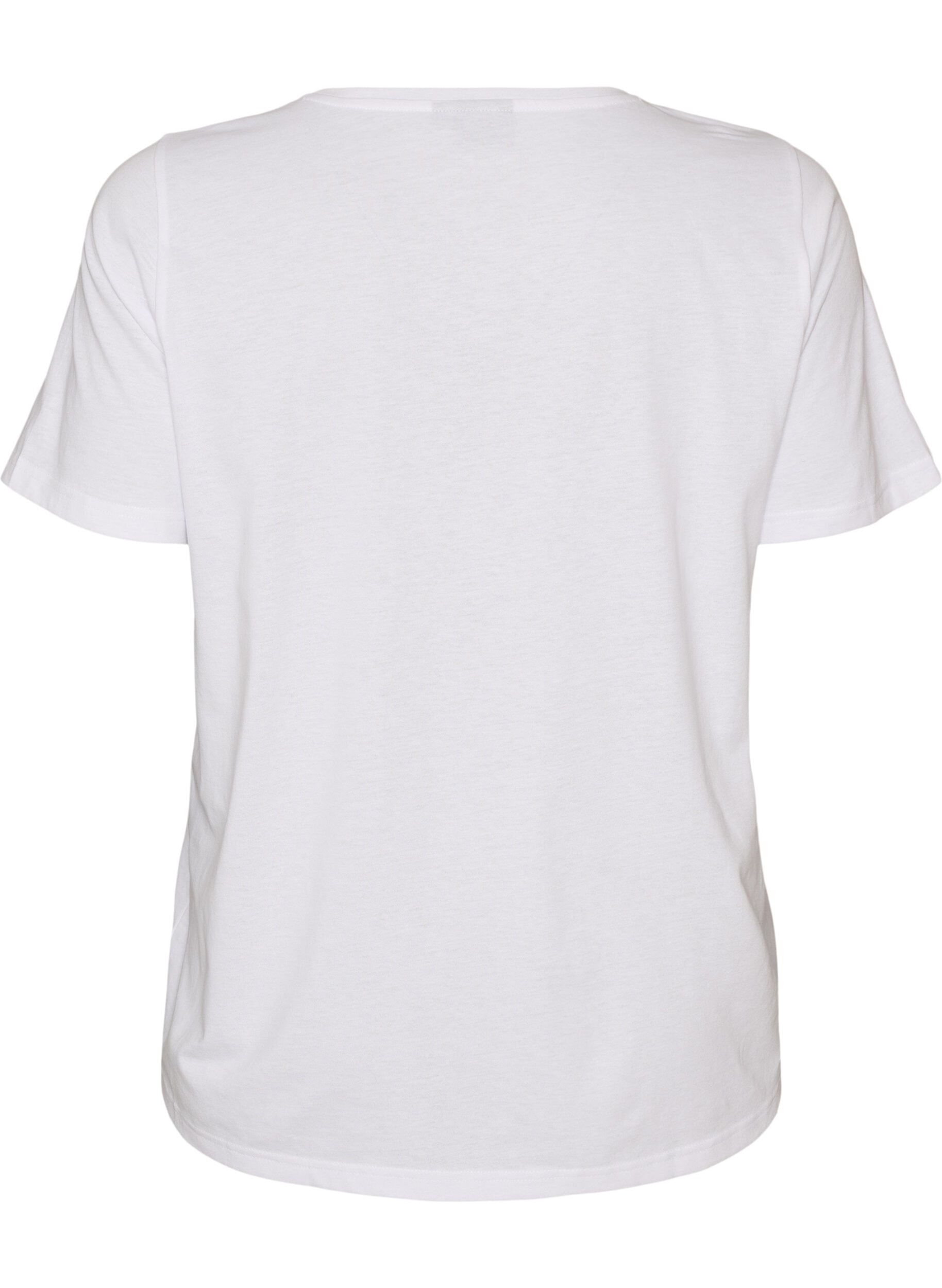 ZizziT-shirt met motief, Wit, Packshot image number 1