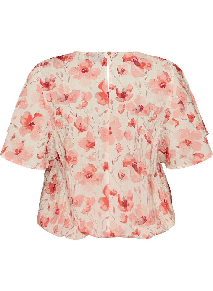 Blouse met ballonavorm en vleermuismouwen, Oranje, Packshot image number 1