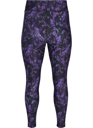 Cropped sportlegging met print, Multi Purple, Packshot image number 1