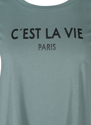 T-shirt à manches courtes avec imprimé, Balsam Green PARIS, Packshot image number 2
