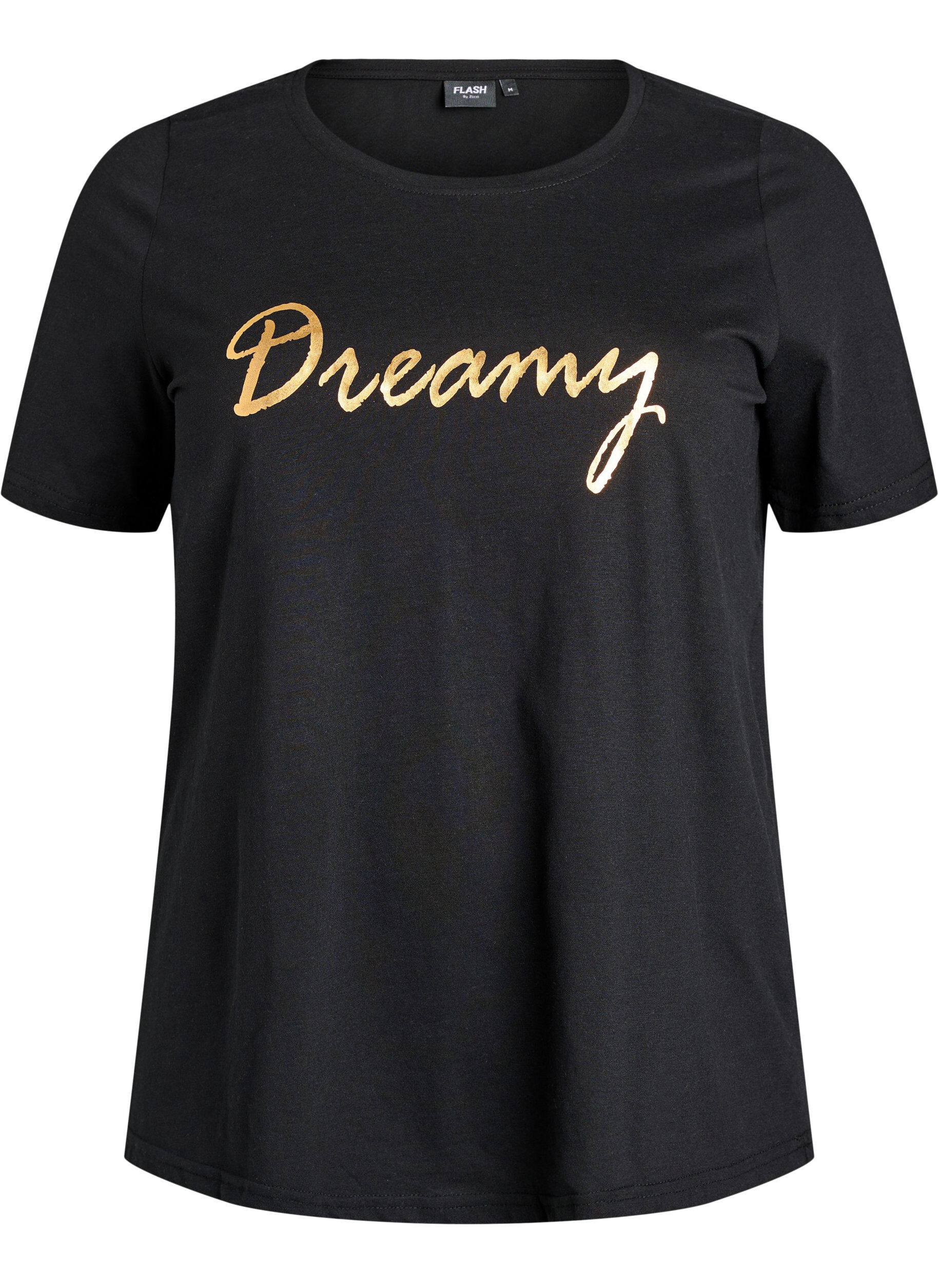 ZizziT-shirt met print, Zwart, Packshot image number 0