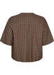 Geruite blouse met borstzakken, Bruin, Packshot image number 1