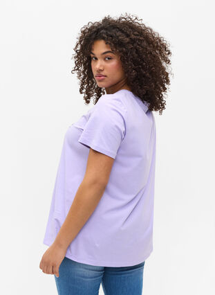 T-shirt à manches courtes avec imprimé,  Lavender LAMOUR, Model image number 1