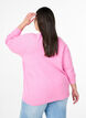 Gebreide blouse met bloemen en 3/4 mouwen, Begonia Pink Mel., Model image number 1