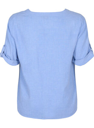 Chemise à manches 3/4 et encolure en V, Ultramarine, Packshot image number 1