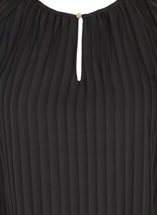 Tuniek met ronde hals en 7/8 mouwen, Black, Packshot image number 2