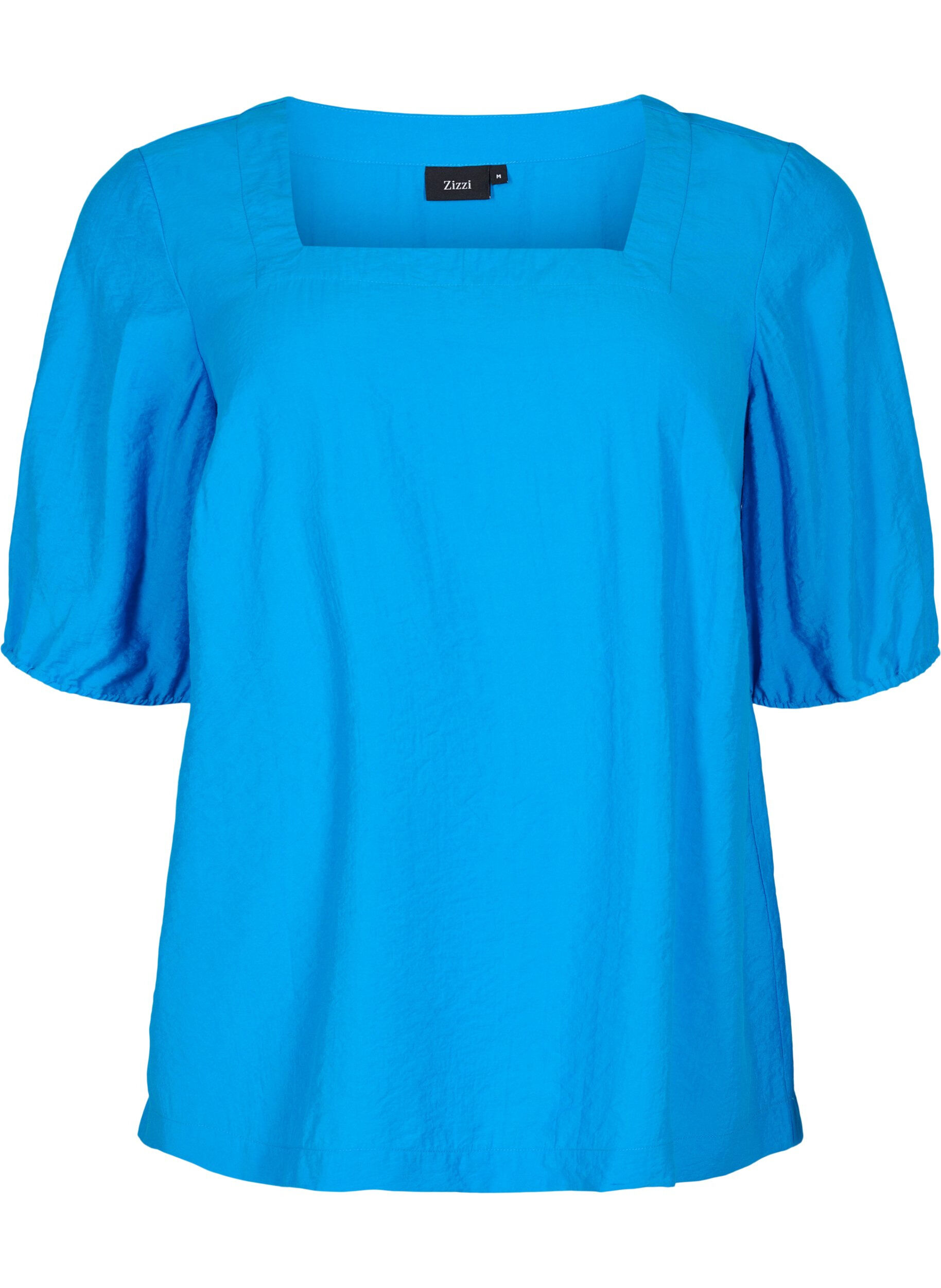 ZizziTop met ballonmouwen, Indigo Bunting, Packshot image number 0