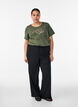 T-shirt met motief, Groen, Model image number 1