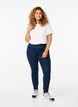 Stretchy jeggings met hoge taille, Dark Blue, Model image number 0