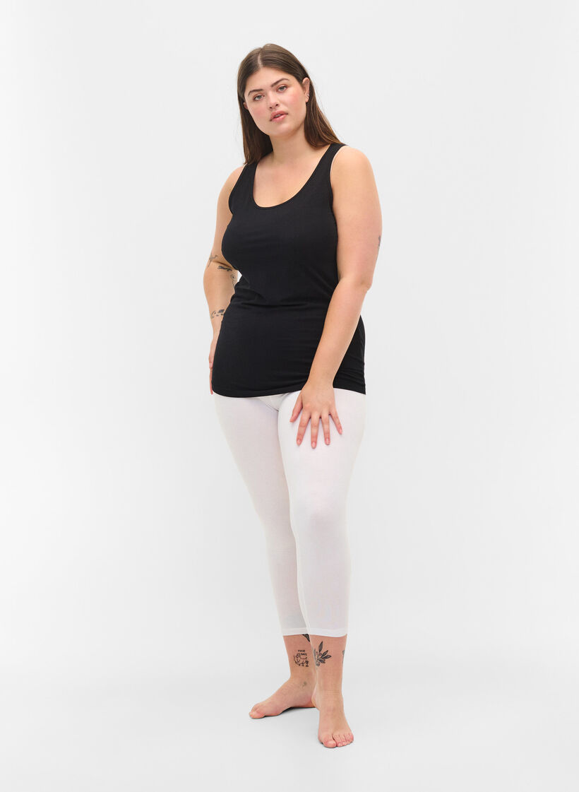 Basic 3/4 legging, Bright White, Model image number 0