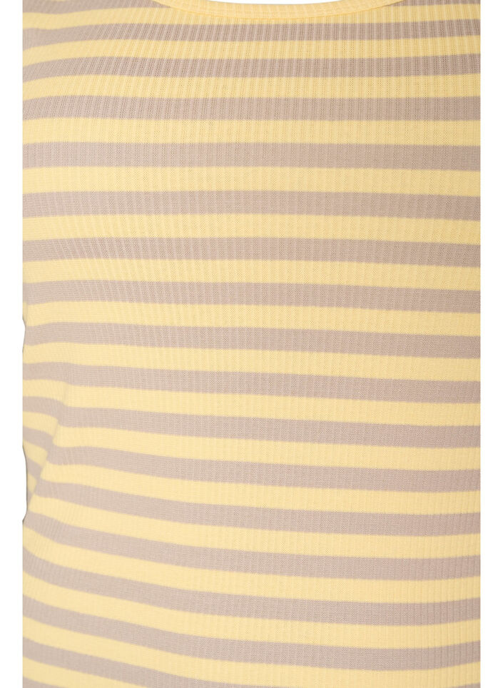 D&eacute;bardeur &agrave; rayures avec une structure c&ocirc;tel&eacute;e, Jaune, Packshot image number 2