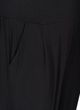 Pantalon de sport ample en viscose avec poches, Black, Packshot image number 3