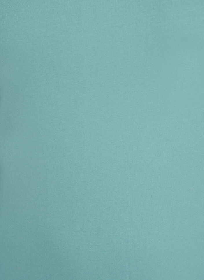 Effen basic top in katoen, Groen, Packshot image number 2