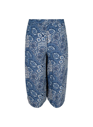 Pantalon-culotte ample en viscose, Asian Blue Print , Packshot image number 1