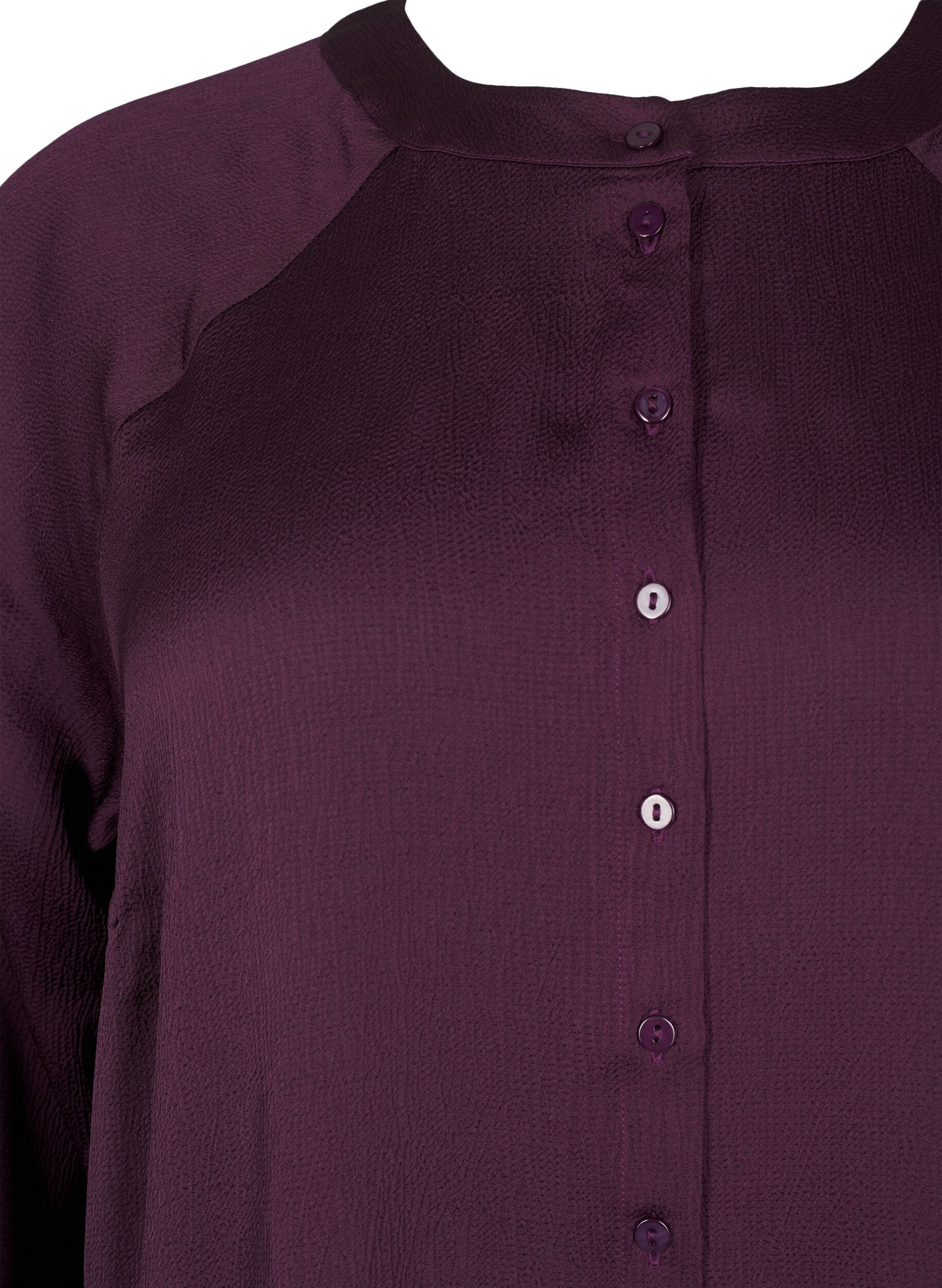 ZizziLange blouse met knopen en lange mouwen, Potent Purple, Packshot image number 2