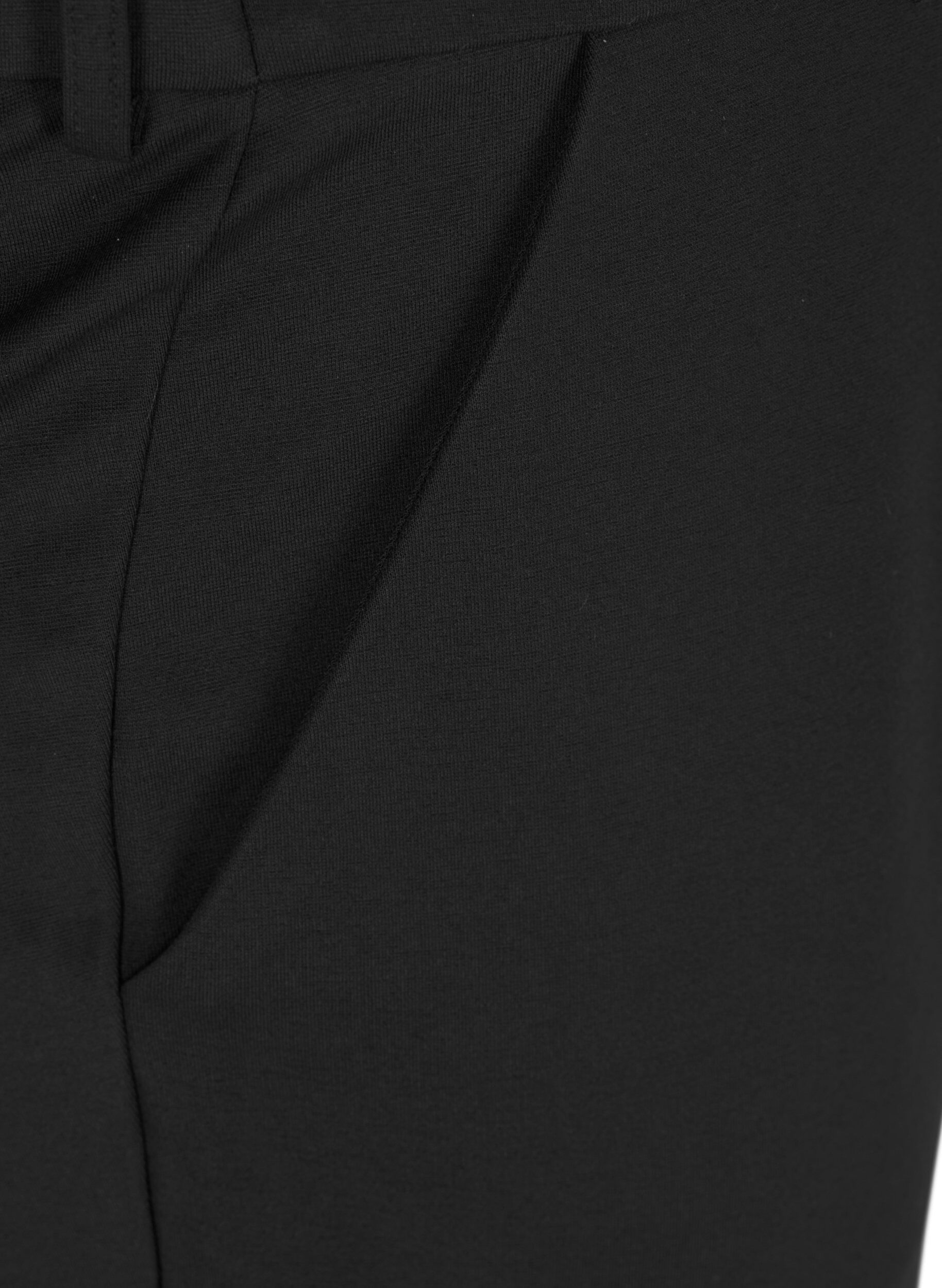 ZizziCropped Maddison broek, Zwart, Packshot image number 2