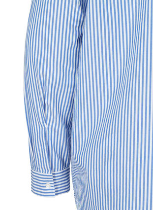 Gestreept overhemd van biologisch katoen, Dazzling Blue Stripe, Packshot image number 3