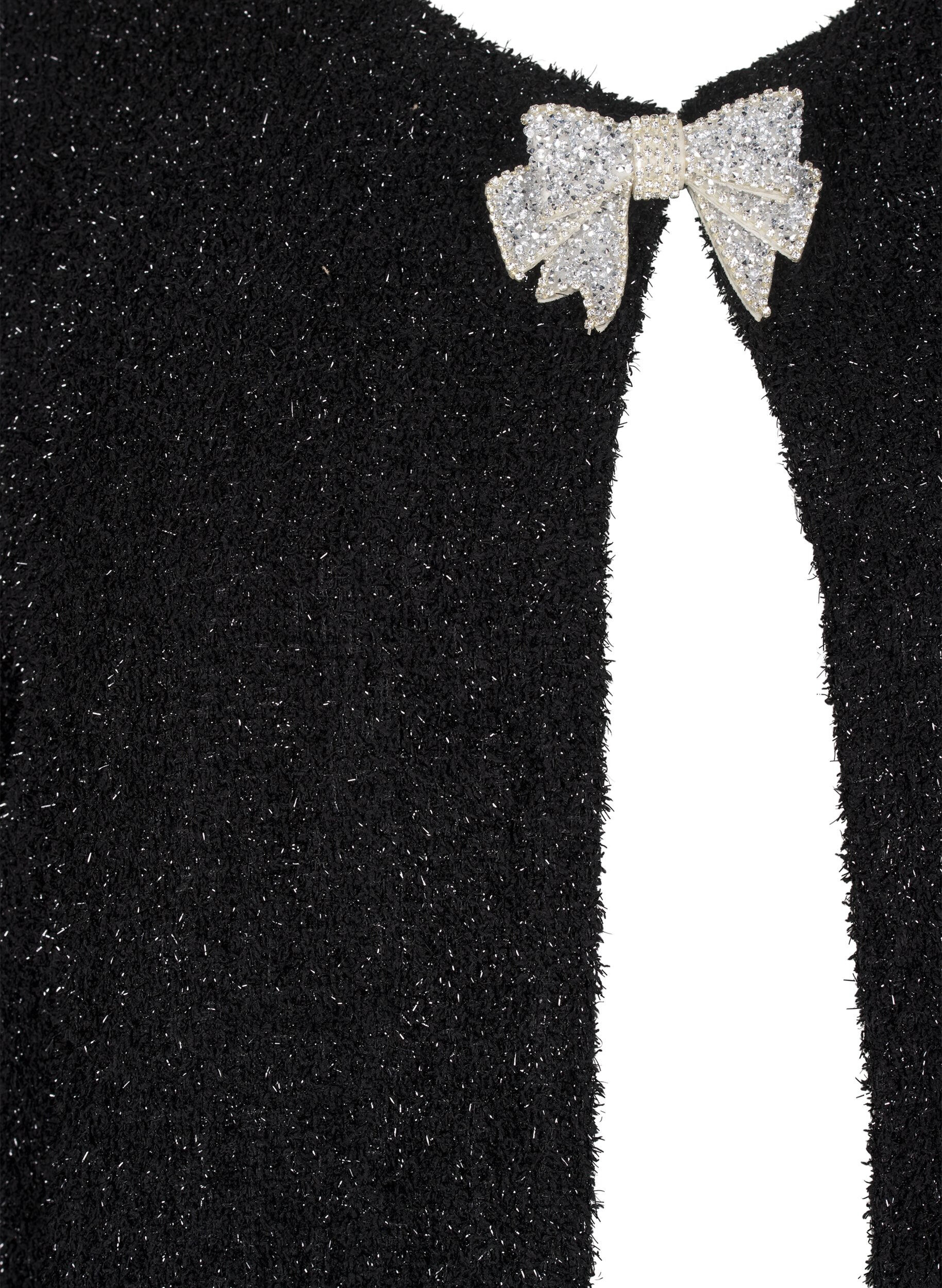 ZizziJas met strik en glitterdraad, Black, Packshot image number 2