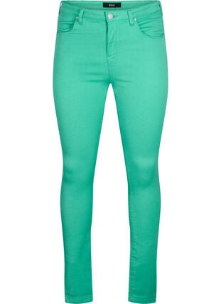 Amy jeans met hoge taille en super slanke pasvorm, Holly Green, Packshot image number 0