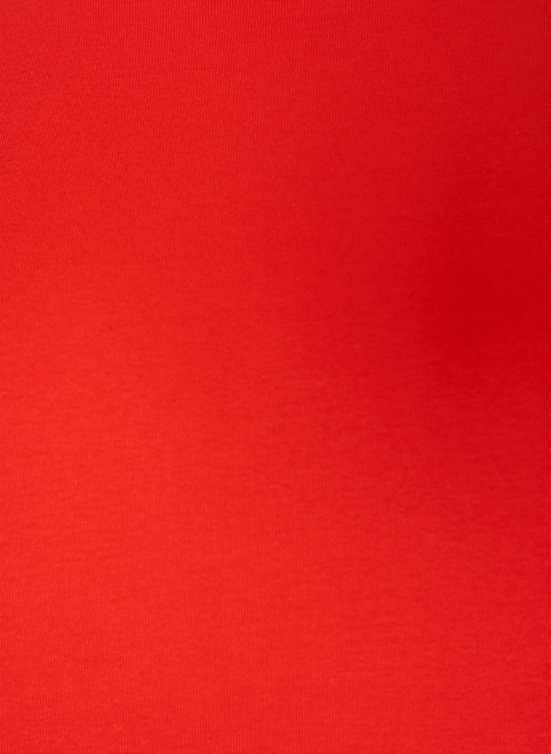 ZizziBasic T-shirt met lange mouwen en ronde hals, Rood, Packshot image number 2
