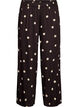Viscose broek met stippen en wijde pijpen, Bruin, Packshot image number 0