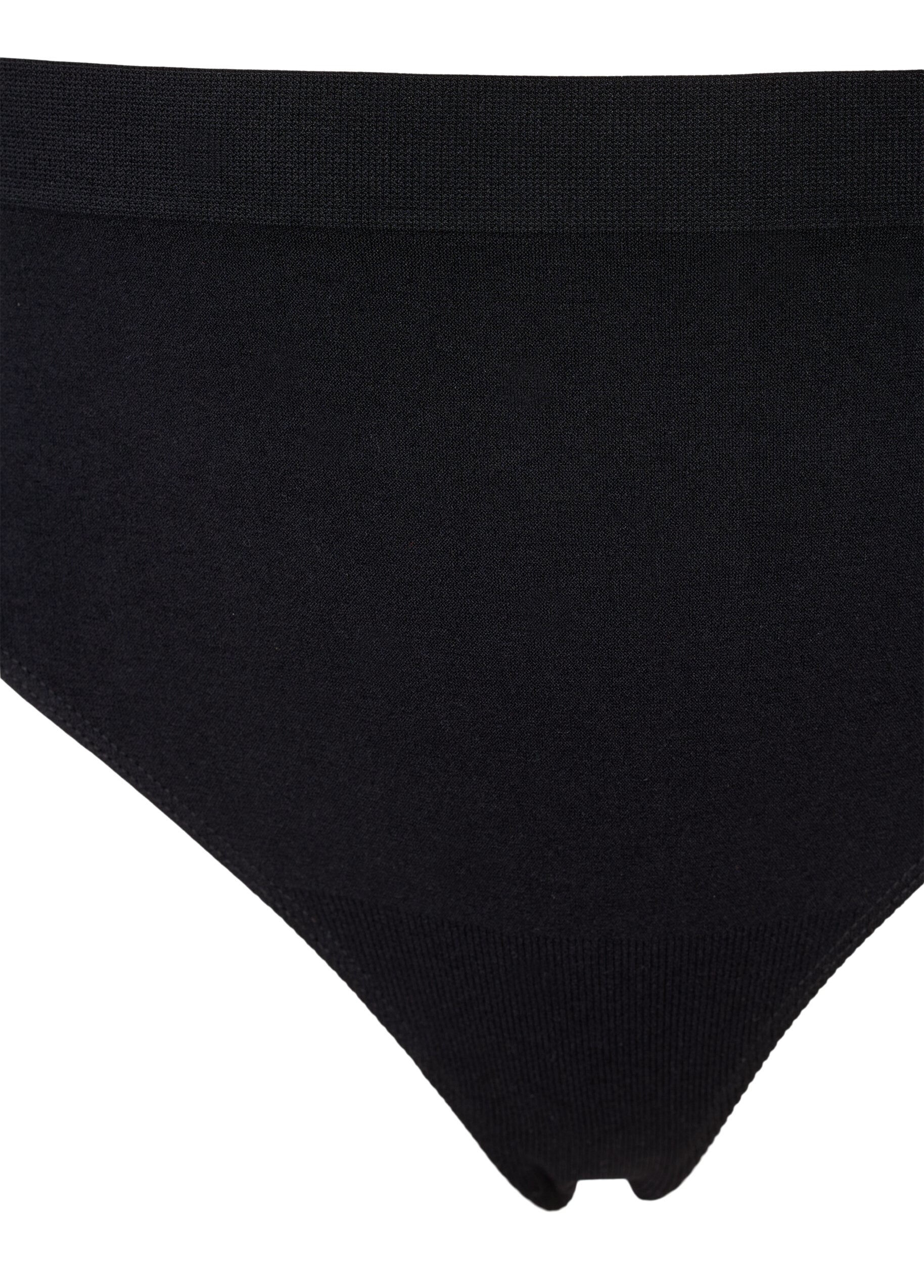 Zizzi2-pack basic string met normale taille, Black, Packshot image number 2