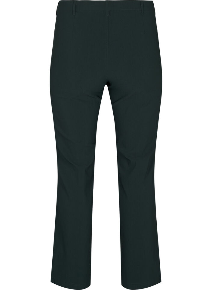 Pantalon classique en viscose m&eacute;lang&eacute;e, Vert fonc&eacute;, Packshot image number 1