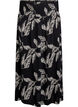 Maxi rok in viscose met smokwerk, Zwart, Packshot image number 0