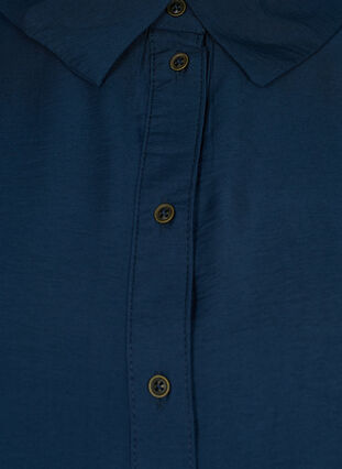 Robe-chemise en viscose avec bordure à volants, Navy Blazer, Packshot image number 2