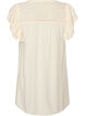 Tunique en broderie anglaise et manches &agrave; volants, Beige, Packshot image number 1