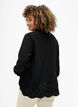 Viscose overhemd met broderie anglaise, Black, Model image number 1