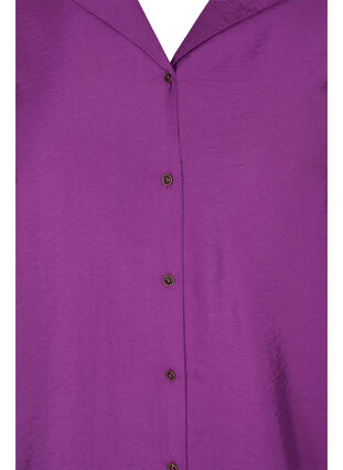 Viscose hemd met smok mouwen, Grape Juice, Packshot image number 2