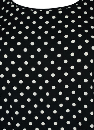 Robe à manches courtes avec imprimé, Black w. Dots, Packshot image number 2