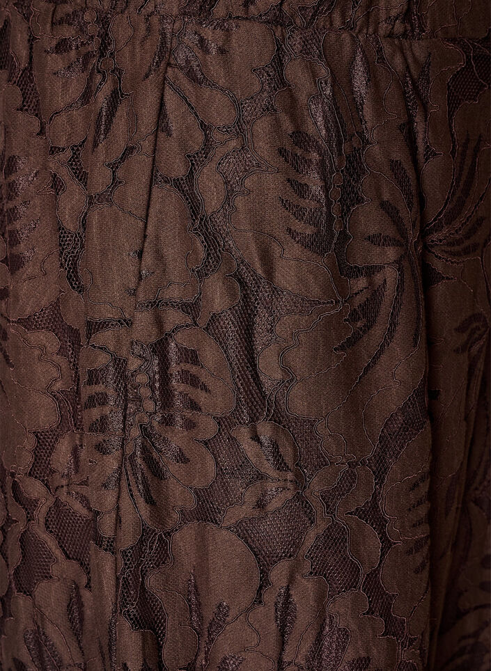 Pantalon ballon en dentelle avec short int&eacute;rieur, Marron, Packshot image number 2