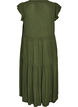 Robe midi en viscose avec manches &agrave; volants, Vert, Packshot image number 1