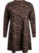 Robe à manches longues avec col rond et imprimé zèbre, Walnut Zebra, Packshot image number 0