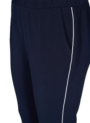 Pantalon avec poches et passepoil, Night Sky w. White, Packshot image number 2