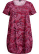 Robe en coton &agrave; manches courtes avec imprim&eacute;, Bordeaux, Packshot image number 0