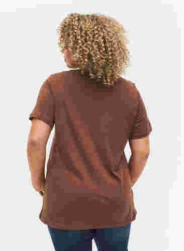 T-shirt en coton à manches courtes, Chestnut Change, Model image number 1
