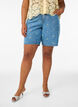 Short en jean avec fleurs brod&eacute;es, Bleu Clair, Model image number 3