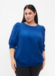 Smock blouse met lyocell (TENCEL™), Strong Blue, Model image number 0