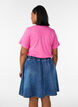 Mini-jupe patineuse en jean, Bleu, Model image number 2