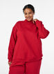 Sweatshirt &agrave; col montant et manches longues, Rouge, Model image number 0