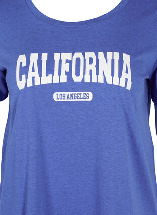 T-shirt en coton avec imprimé, Dazzling Blue Califo, Packshot image number 2